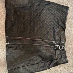 Pleather mini H&M skirt. Only worn once.